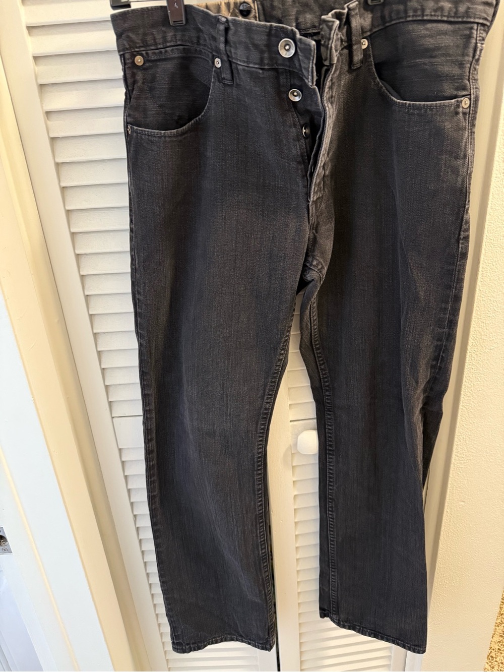 Morrison Men's Black Washed Jeans - Classic Straight Fit